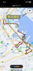 GarminConnectの横浜中区ウォーク