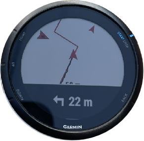 GarminWatch_コース_ルート左折